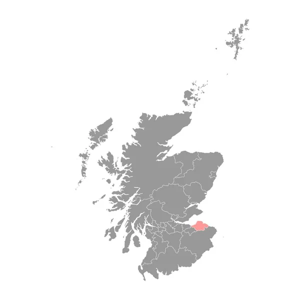 East Lothian Karta Skottlands Rådsområde Vektorillustration — Stock vektor