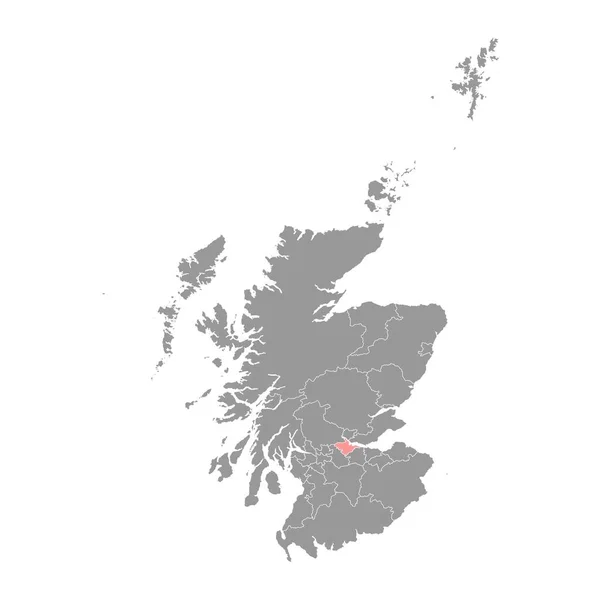 Mapa Falkirk Área Del Consejo Escocia Ilustración Vectorial — Archivo Imágenes Vectoriales