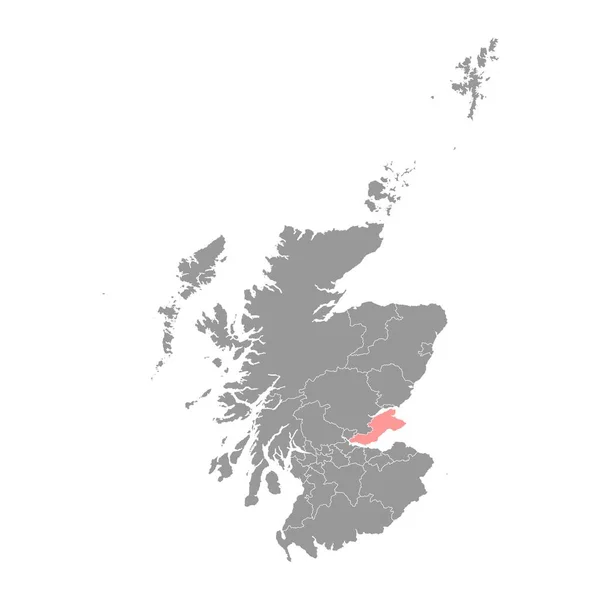 Fife Haritası Skoçya Konsey Alanı Vektör Illüstrasyonu — Stok Vektör