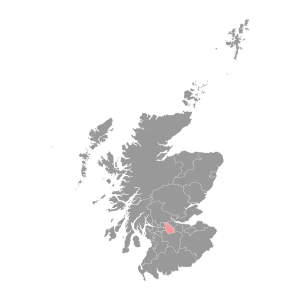 Mapa North Lanarkshire Área Conselho Escócia Ilustração Vetorial —  Vetores de Stock