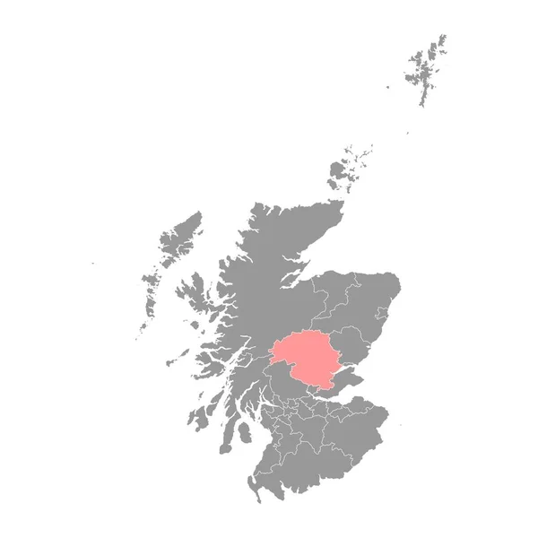 Mapa Perth Kinross Área Del Consejo Escocia Ilustración Vectorial — Vector de stock