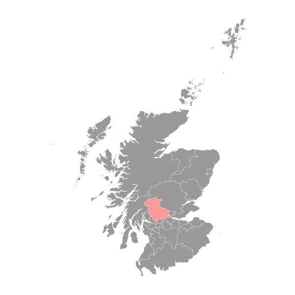 Stirling Haritası Skoçya Konsey Alanı Vektör Illüstrasyonu — Stok Vektör