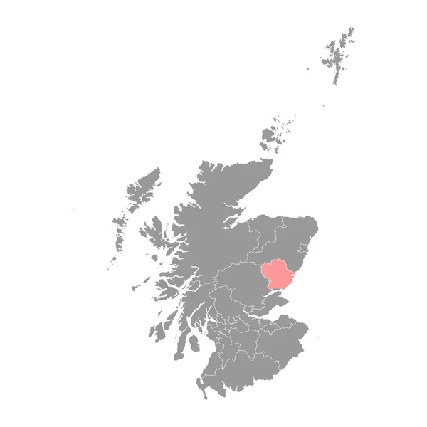 Angus Haritası Skoçya Konsey Alanı Vektör Illüstrasyonu — Stok Vektör