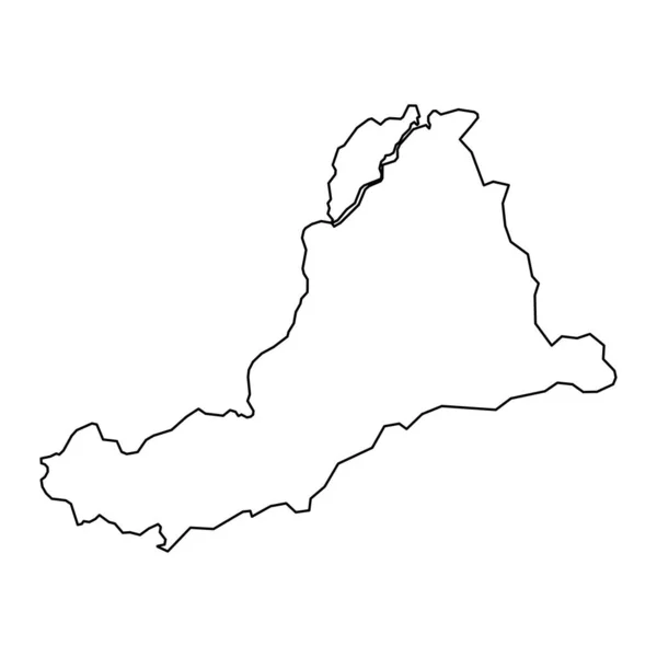 Mapa Derry City Strabane Okręg Administracyjny Irlandii Północnej Ilustracja Wektora — Wektor stockowy