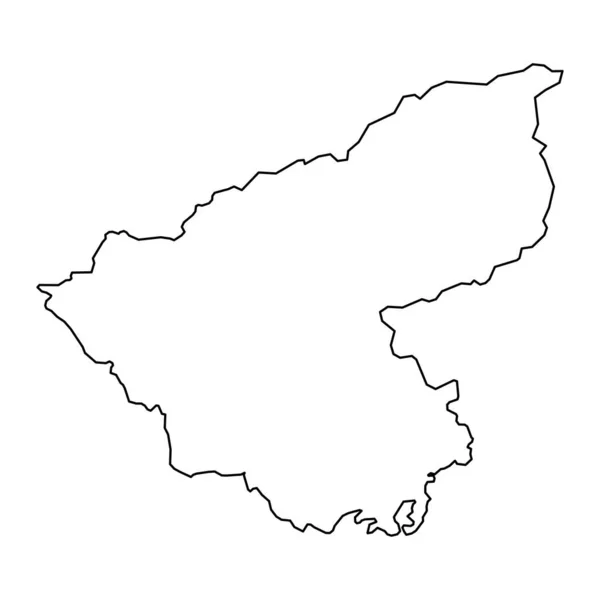 北アイルランドの行政区であるファーマンとオマフの地図 ベクターイラスト — ストックベクタ