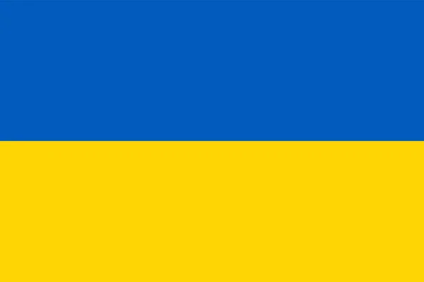 Σημαία Ουκρανίας Επίσημα Χρώματα Και Αναλογία Εικονογράφηση Διανύσματος — Διανυσματικό Αρχείο