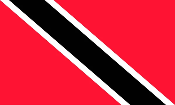 Trinidad Och Tobago Flagga Officiella Färger Och Proportioner Vektorillustration — Stock vektor