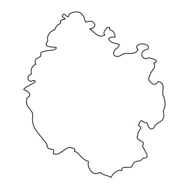 İngiltere 'nin törensel ilçesi Herefordshire haritası. Vektör illüstrasyonu.