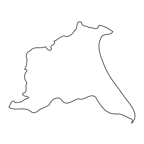 East Riding Yorkshire Map Ceremoniální Okres Anglie Vektorová Ilustrace — Stockový vektor