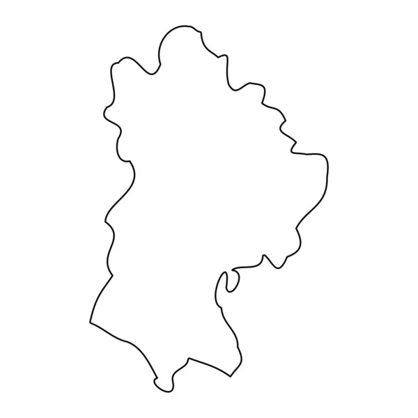 Bedfordshire Map Správní Okres Anglie Vektorová Ilustrace — Stockový vektor