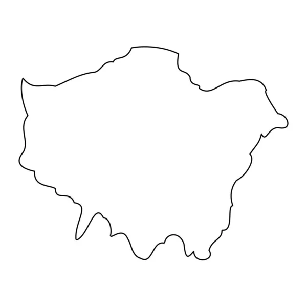 Carte Grand Londres Comté Cérémonial Angleterre Illustration Vectorielle — Image vectorielle
