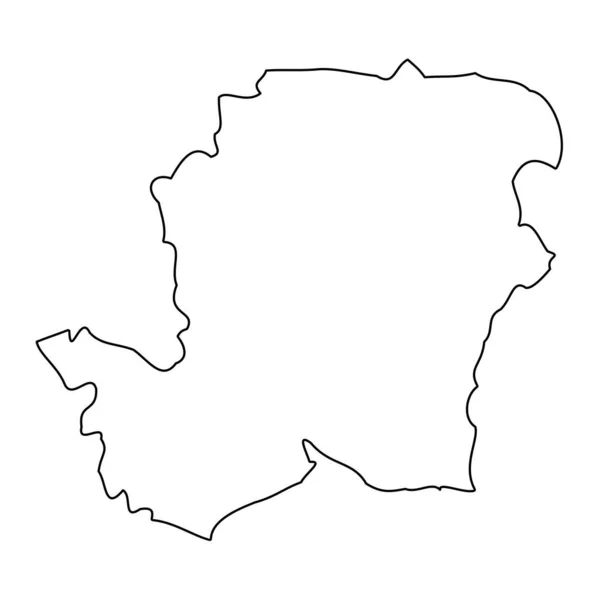 Hampshirská Mapa Obřadní Okres Anglie Vektorová Ilustrace — Stockový vektor