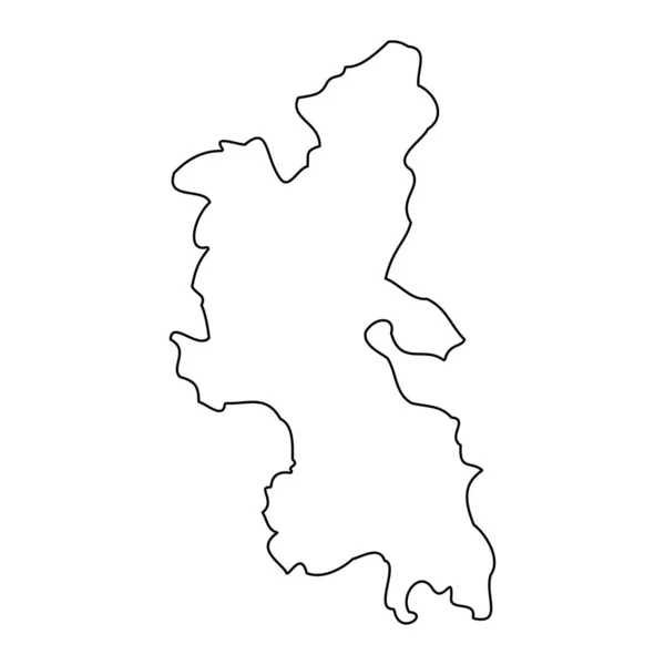 Buckinghamshire Map Správní Okres Anglie Vektorová Ilustrace — Stockový vektor