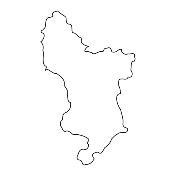 Carte Comté Derbyshire Comté Administratif Angleterre Illustration Vectorielle — Image vectorielle