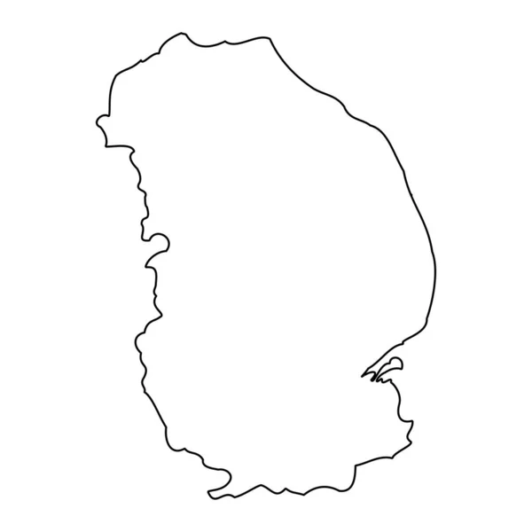林肯郡地图 英格兰礼仪郡 矢量说明 — 图库矢量图片