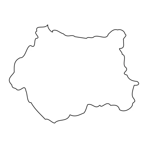 Χάρτης Δυτικού Γιορκσάιρ Κομητεία Της Αγγλίας Εικονογράφηση Διανύσματος — Διανυσματικό Αρχείο