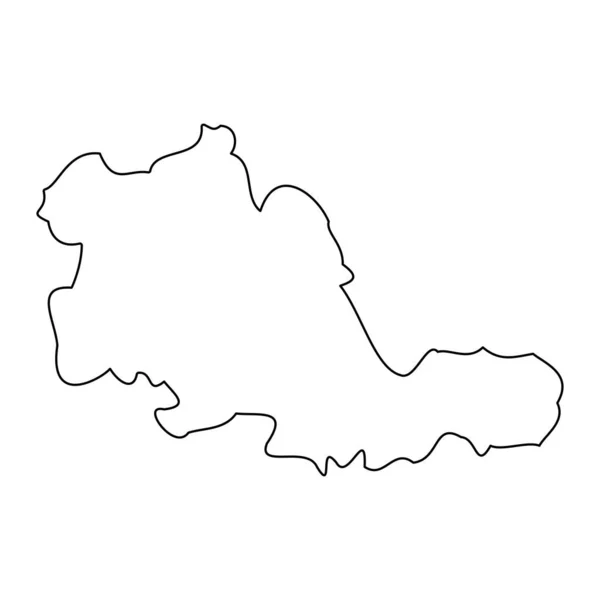 Mapa West Midlands Condado Cerimonial Inglaterra Ilustração Vetorial — Vetor de Stock