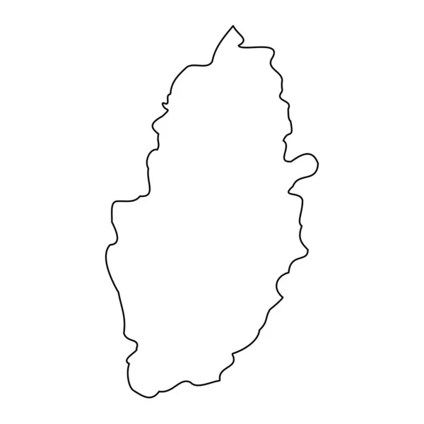 イングランドの儀式的な郡 ノッティンガムシャーの地図 ベクターイラスト — ストックベクタ