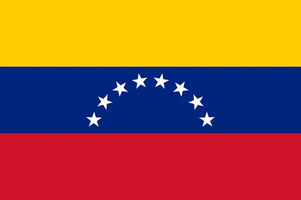 Venezuela Flag Official Colors Proportion Vector Illustration — Archivo Imágenes Vectoriales