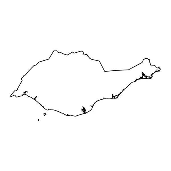 Mappa Della Regione Meridionale Distretto Amministrativo Dell Islanda Illustrazione Vettoriale — Vettoriale Stock
