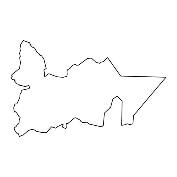 Karte Der Südlichen Halbinsel Verwaltungsbezirk Von Island Vektorillustration — Stockvektor
