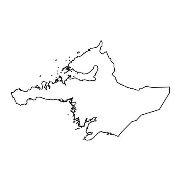 Westelijke Regiokaart Administratief District Van Ijsland Vectorillustratie — Stockvector