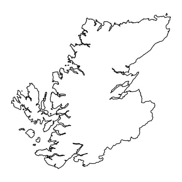 苏格兰议会地区的高地地图 矢量说明 — 图库矢量图片