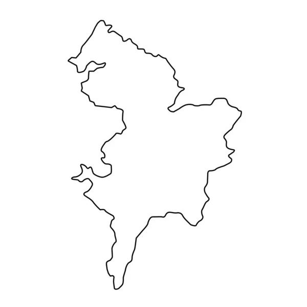 东Ayrshire地图 苏格兰议会区 矢量说明 — 图库矢量图片
