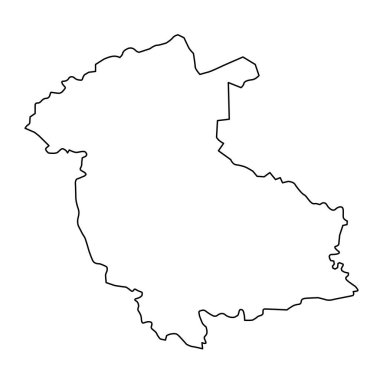 Stirling Haritası, İskoçya konsey alanı. Vektör illüstrasyonu.