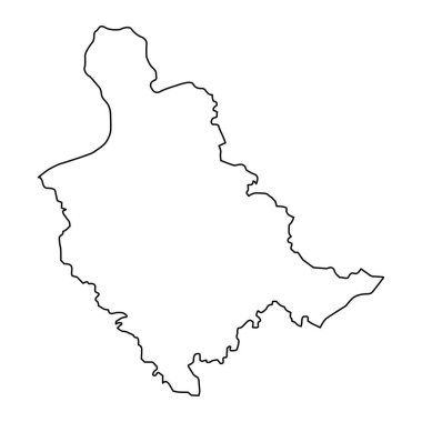 Zenica Doboj kanton haritası, Bosna-Hersek Federasyonu idari bölgesi. Vektör illüstrasyonu.