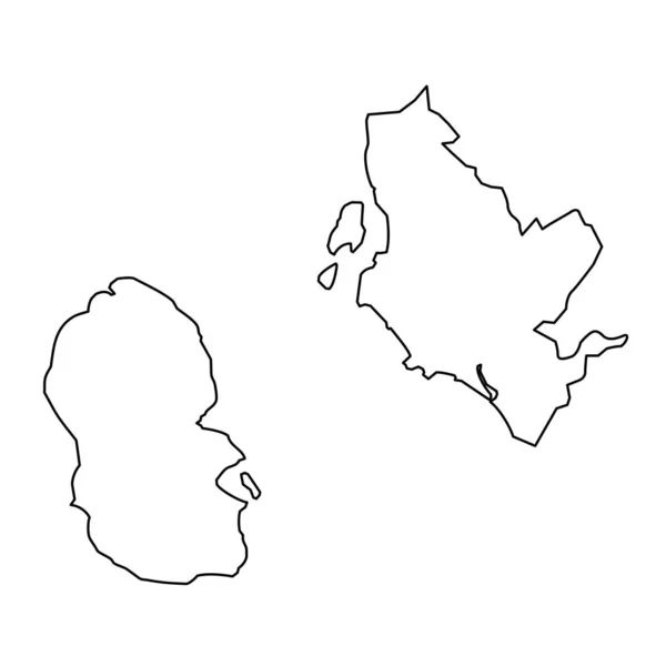 Mappa Dell Ayrshire Settentrionale Zona Comunale Della Scozia Illustrazione Vettoriale — Vettoriale Stock