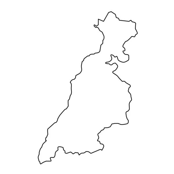 Χάρτης Νότιου Ayrshire Περιοχή Του Συμβουλίου Της Σκωτίας Εικονογράφηση Διανύσματος — Διανυσματικό Αρχείο