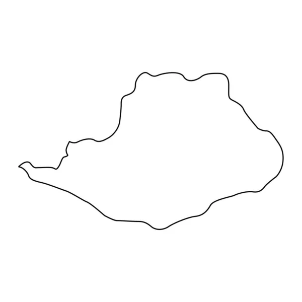 Bosnian Podrinje Cantón Mapa Distrito Administrativo Federación Bosnia Herzegovina Ilustración — Archivo Imágenes Vectoriales