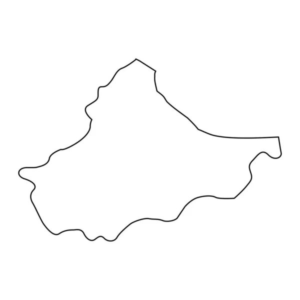 Карта Района Брчко Административный Район Федерации Боснии Герцеговины Векторная Иллюстрация — стоковый вектор
