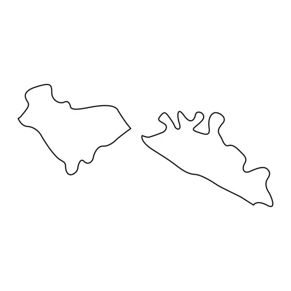 ポサビナ州地図 ボスニア ヘルツェゴビナ連邦行政区 ベクターイラスト — ストックベクタ