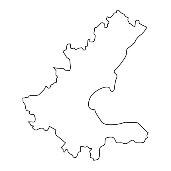 萨拉热窝县地图 波斯尼亚和黑塞哥维那联邦行政区 矢量说明 — 图库矢量图片
