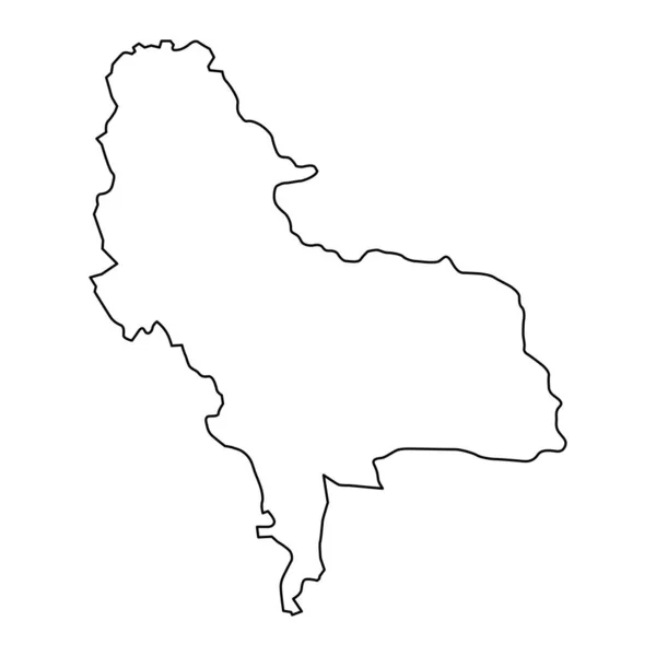 Carte Canton Una Sana District Administratif Fédération Bosnie Herzégovine Illustration — Image vectorielle