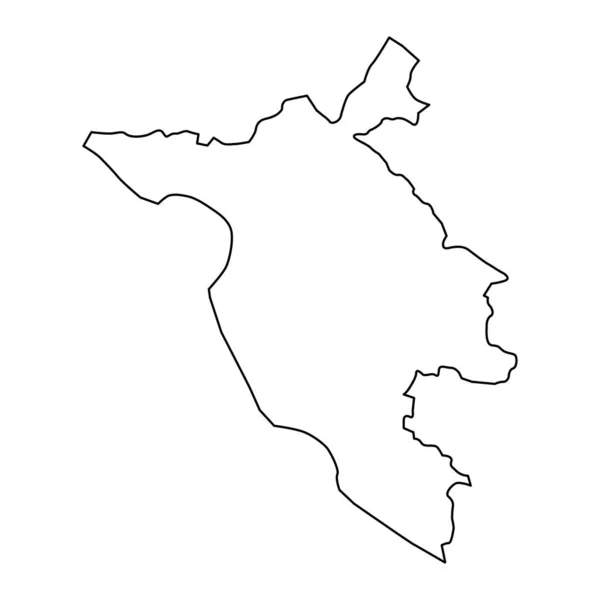West Herzegovina Cantón Mapa Distrito Administrativo Federación Bosnia Herzegovina Ilustración — Archivo Imágenes Vectoriales
