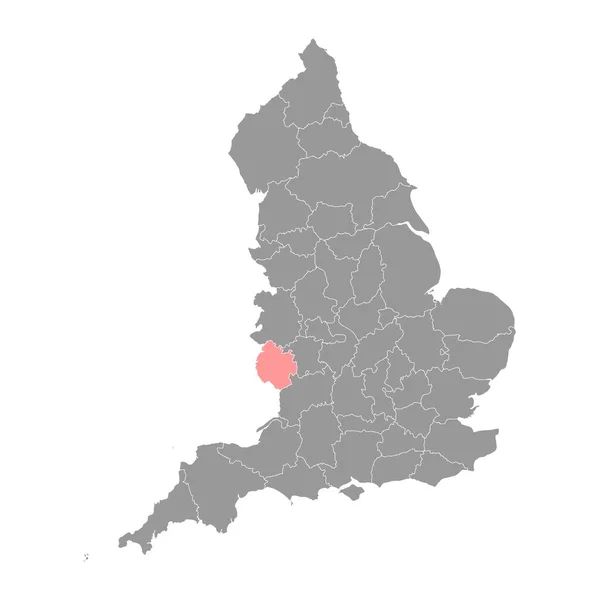 Mapa Herefordshire Condado Ceremonial Inglaterra Ilustración Vectorial — Vector de stock