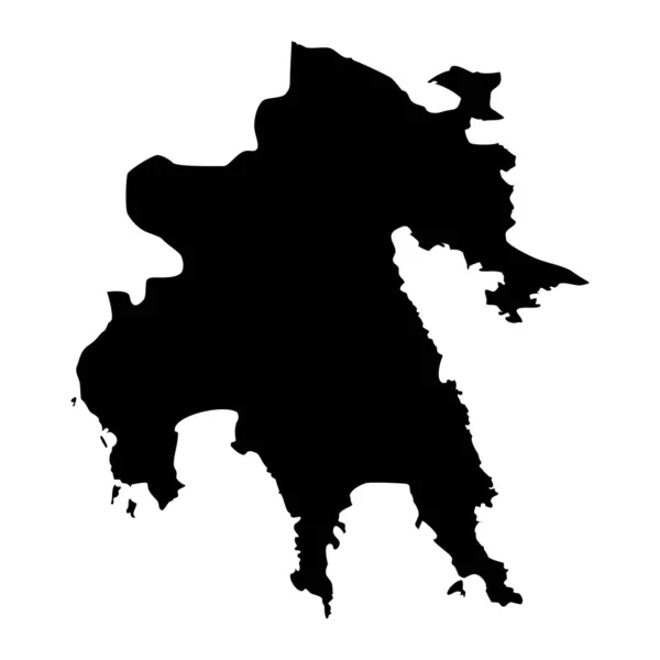 Mapa Regionu Peloponezu Region Administracyjny Grecji Ilustracja Wektora — Wektor stockowy
