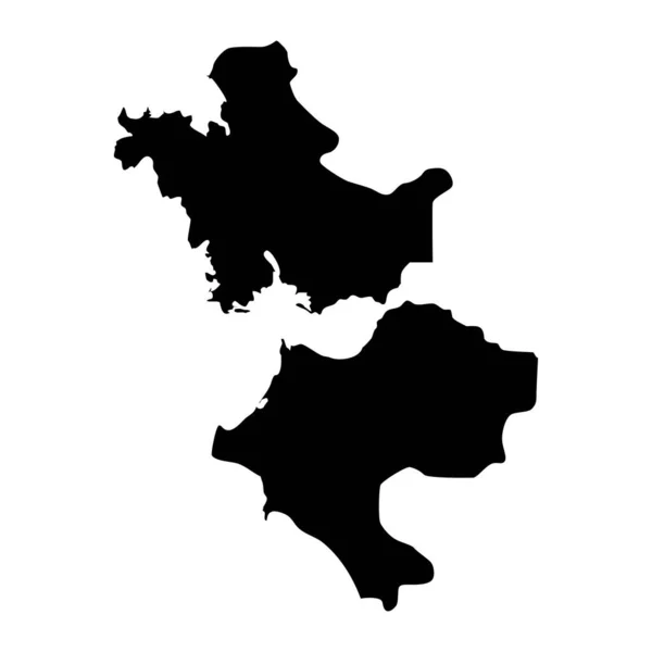 Grecia Occidentale Mappa Regione Amministrativa Della Grecia Illustrazione Vettoriale — Vettoriale Stock