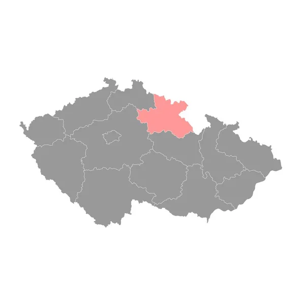 Região Hradec Kralove Unidade Administrativa República Checa Ilustração Vetorial —  Vetores de Stock