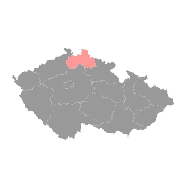 Çek Cumhuriyeti Nin Liberec Bölgesi Idari Birimi Vektör Illüstrasyonu — Stok Vektör