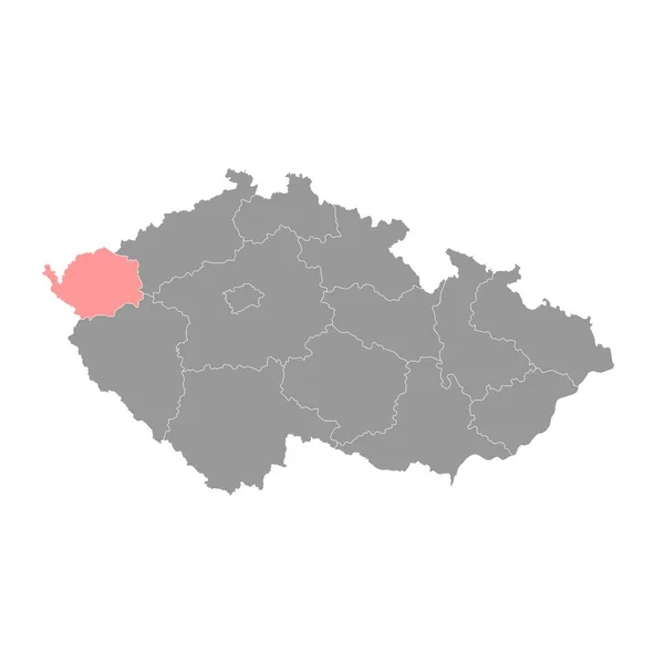 Karlovy Vary Region Або Карлсбадська Обласна Адміністративна Одиниця Чеської Республіки — стоковий вектор