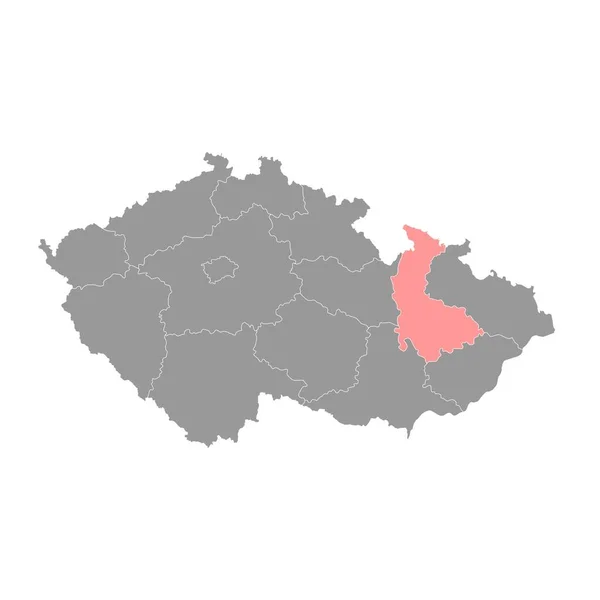 チェコ共和国のオロモウツ地方行政単位 ベクターイラスト — ストックベクタ