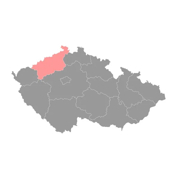 Usti Nad Labem地区或捷克共和国Ustecky地区行政单位 矢量说明 — 图库矢量图片