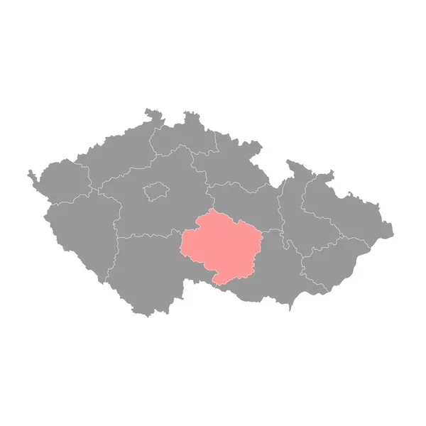 Administratieve Eenheid Regio Vysocina Van Tsjechië Vectorillustratie — Stockvector