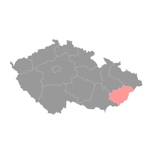 Verwaltungseinheit Der Region Zlin Der Tschechischen Republik Vektorillustration — Stockvektor