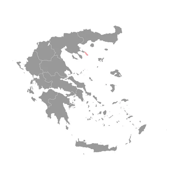 Comunità Monastica Del Monte Athos Mappa Regione Autonoma Della Grecia — Vettoriale Stock