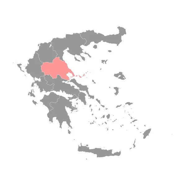 テッサリア地方地図 ギリシャの行政区 ベクターイラスト — ストックベクタ